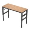 Adjustable Height Workbench, Rubber Wood Top Heavy Duty Workstation With Power Outlets, 2000 Lbs Load Capacity Hardwood Worktable For Workshop, Garage, Office, Home, Commercial - Black - Image 13