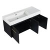 Contemporary 48" Wall Mounted Bathroom Vanity With Resin Sink And Soft Closing Doors And Line - Black Chestnut - Image 16