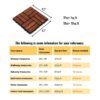 Acacia Wood Interlocking Deck Tiles Checker Pattern, 10 Piece Square Acacia Hardwood Outdoor Flooring For Patio, Bancony, Pool Side - Brown - Image 35