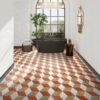 Hexagon Water Jet Marble Tiles For Floor And Wall Polished Stone - Red / White / Gold - Image 8