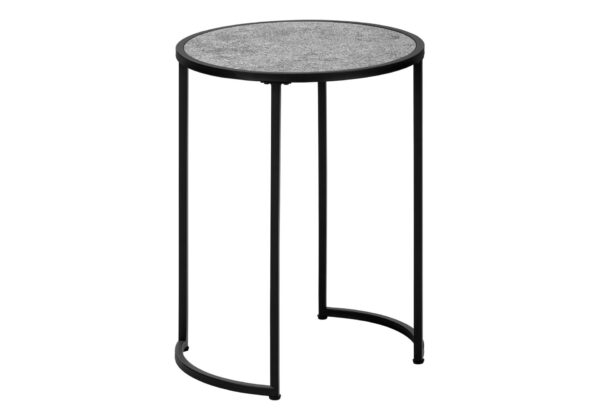 Accent Table, Side, Round Contemporary And Modern - Gray