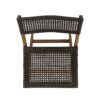 Evergreen - Outdoor Wooden Bistro Chair With Wicker Back - Brown - Image 9