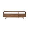 Modern Scandi 3 Door Low Profile TV Stand For TVs Up To 80" - Mocha - Image 3