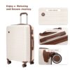 5 Piece Set (20"24"28 +A Travel Bag And A Toiletry Bag), Pp Hardshell Carry On Luggage Set With Tsa Lock Carry On Suitcase Luggage Durable Suitcase - White - Image 10