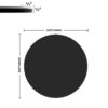 28" Round Tempered Glass Table Top Glass 2 / 5" Thick Beveled Polished Edge - Black - Image 4
