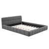 Queen Size Upholstered Platform Bed With Thick, Grounded Bed With Solid Frame - Gray - Image 2