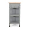 Aidah - Contemporary Kitchen Cart With Wheels - Gray - Image 8