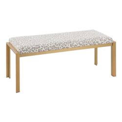 Fuji - Contemporary Bench - Gold / Gray Leopard