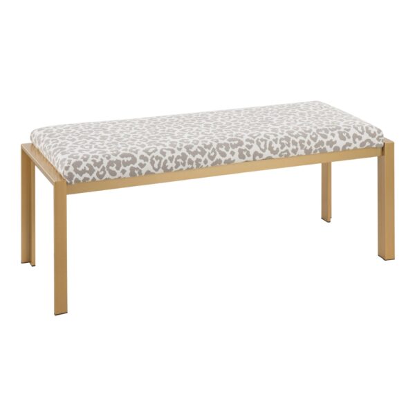 Fuji - Contemporary Bench - Gold / Gray Leopard