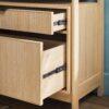 Transitional Wide Reeded Bookshelf With Drawers On Bottom - Oak - Image 8