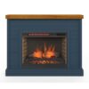 Washington - Fireplace With Mantel - Blue Denim, Whiskey - Image 7