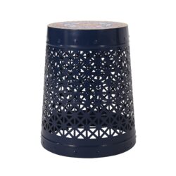 Cranbrook - Side Table With Tile Mosaic Top - Dark Blue