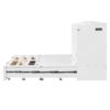 Full Size Murphy Bed With Drawer And A Set Of Sockets & USB Ports, Pulley Structure Design - White - Image 7