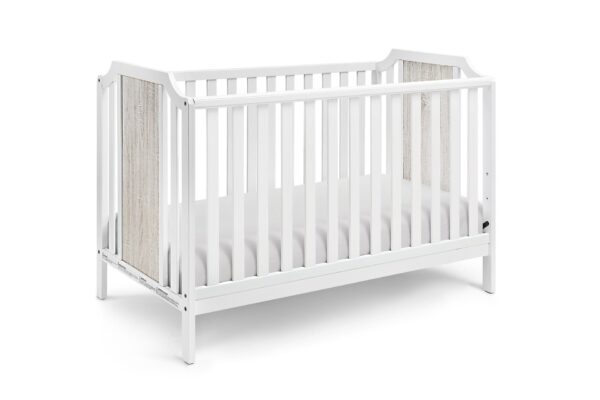 Brees Island - 3 In 1 Convertible Crib - White / Graystone