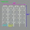 4 Pack Metal Garden Trellis Rustproof Trellis For Climbing Plants Outdoor Flower Support - Cream White - Image 10
