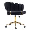 Modern Home Office Desk Chair With Adjustable Height And Swivel Wheels - Black - Image 15