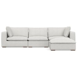 Jasmine - 3 Seater Sofa And Ottoman - Gray