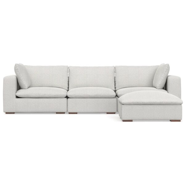 Jasmine - 3 Seater Sofa And Ottoman - Gray