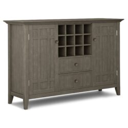 Bedford - Sideboard Buffet And Wine Rack - Farmhouse Gray