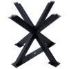 Spider Shaped Steel Table Legs, Metal Dining Table Frame, Heavy Duty Box Section Table Base - Black - Image 6