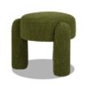 Hugo - Round Fully Upholstered Ottoman - Moss Green - Image 2