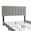 Queen Size Adjustable Upholstered Bed Frame, Vintage Style And Clean Line Design, Popular Style - Gray - Image 8