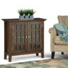 Bedford - Low Storage Media Cabinet - Rustic Natural Aged Brown - Image 8