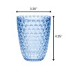 Elegant Diamond Cut Acrylic Glasses (Set of 4) 12Oz, Bpa Free - Blue - Image 3
