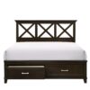 King X Storage Bed - Mahogany - Image 3