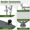 Large Chicken Coop Upgrade Three Support Steel Wire Impregnated Plastic Net Cage, Oxford Cloth Plated Waterproof UV Protection, Duck Rabbit Sheep Bird Outdoor House - Silver / Gray - Image 3