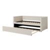 Modern Style Twin Size Upholstered Daybed With Trundle For Guest Room, Small Bedroom, Study Room - Beige - Image 4