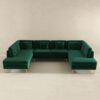 Brooke - U Shape Corner Sofa - Green - Image 2