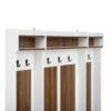 5 In 1 Entryway Bench With Coat Rack, 7 Sturdy Hooks, 2 Spacious Drawers And Adjustable Shelves, Wide Hall Tree With Metal Handles For Hallway - Brown / White - Image 19