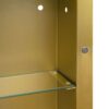 Oval Medicine Cabinet Mirror Bathroom Mirror With Storage Wall Mounted Medicine Mirror Cabinet With LED - Golden - Image 18