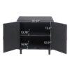 2 Door Cabinet, Suitable For Bedroom - Black - Image 6