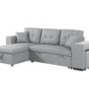 Daniel - Upholstered Reversible Sectional With Pull Out Loveseat - Light Gray - Image 9
