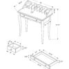 Computer Desk For Home Office, Laptop, Storage Drawers, Traditional - Cherry - Image 5