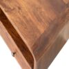 Mini Curved Media Unit With 2 Drawers - Chestnut - Image 4