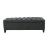 Contemporary Storage Ottoman With Tufted Top - Dark Gray - Image 3