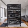 Outdoor & Indoor Privacy Screen Metal Privacy Screen, Steel Decorative Panels - Black - Image 13