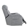 35.4" Electric Power Lift Recliner Chair, Fabric Recliner Chair, Home Theater Seating, Living Room Chair, Side Pocket, Remote Control - Light Gray - Image 17