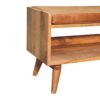 Bench With Leather Seatpad - Oak - Image 8