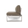 Sterling - Outdoor Aluminum V Shaped 5 Seater Sofa Set With Cushions - Gray / Khaki / Silver - Image 6