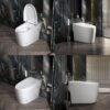 Smart 1 Piece Bidet Toilet With Warm Air Dryer Heated Seat LED Night Light Auto Open / Close - White - Image 7