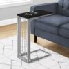 Accent Table, C - Shaped, Transitional - Black - Image 2