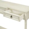 Console Table Sofa Table With Drawers For Entryway With Projecting Drawers And Long Shelf - Antique White - Image 13