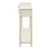 Console Table Sofa Table With Drawers For Entryway With Projecting Drawers And Long Shelf - Antique White - Image 17
