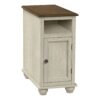 Accent End Table, Storage, Traditional - White - Image 3