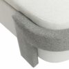 Large Versatile Storage Ottoman Bench: Spacious, Durable, Stylish - White / Light Gray - Image 5