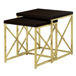 Nesting Table, Side, End, Accent, Contemporary & Modern (Set of 2) - Espresso